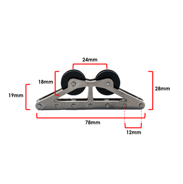 Stainless Steel Pulley - Double