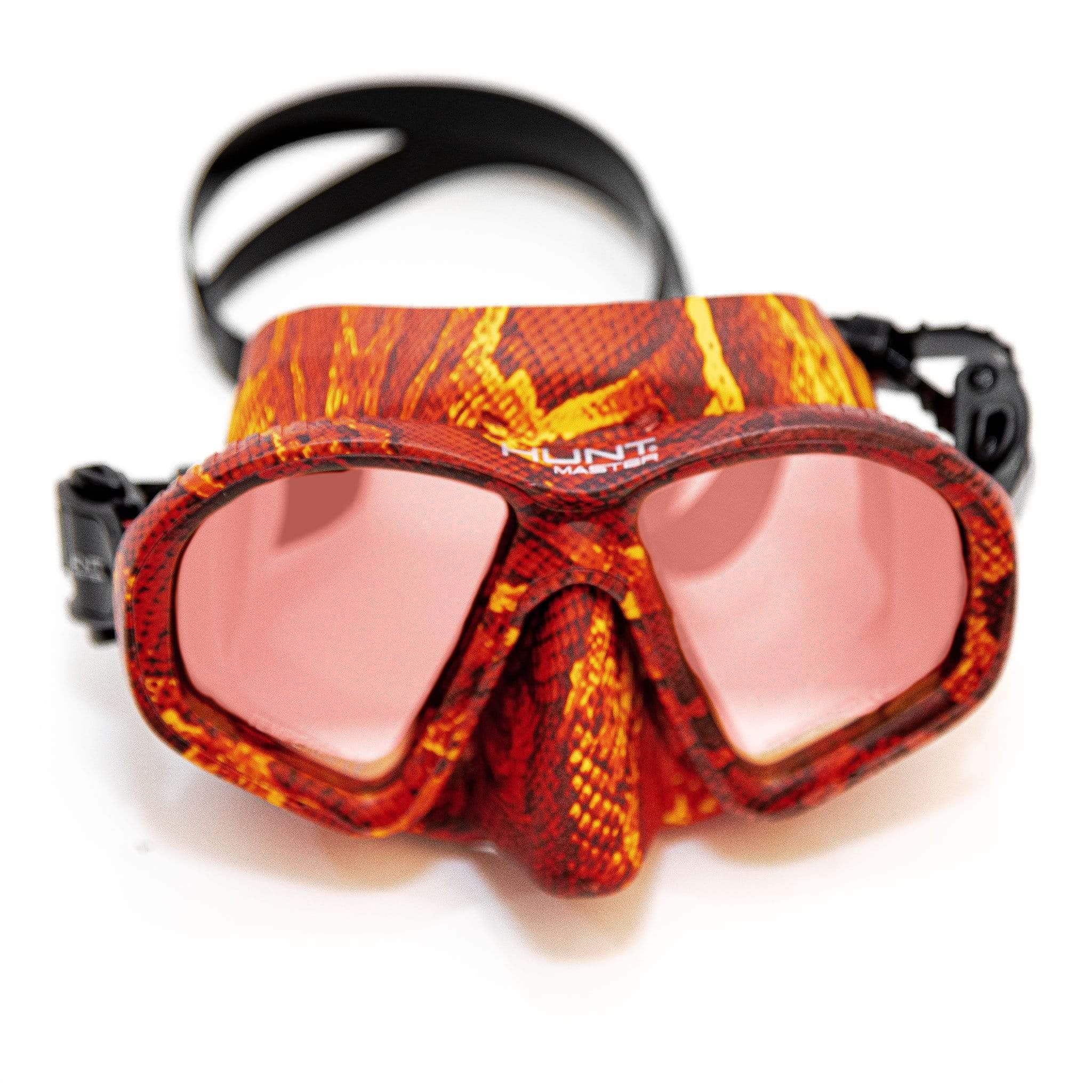 HuntMaster Red Harbinger Camo Diving Mask - With Matching Camo Container (Red)