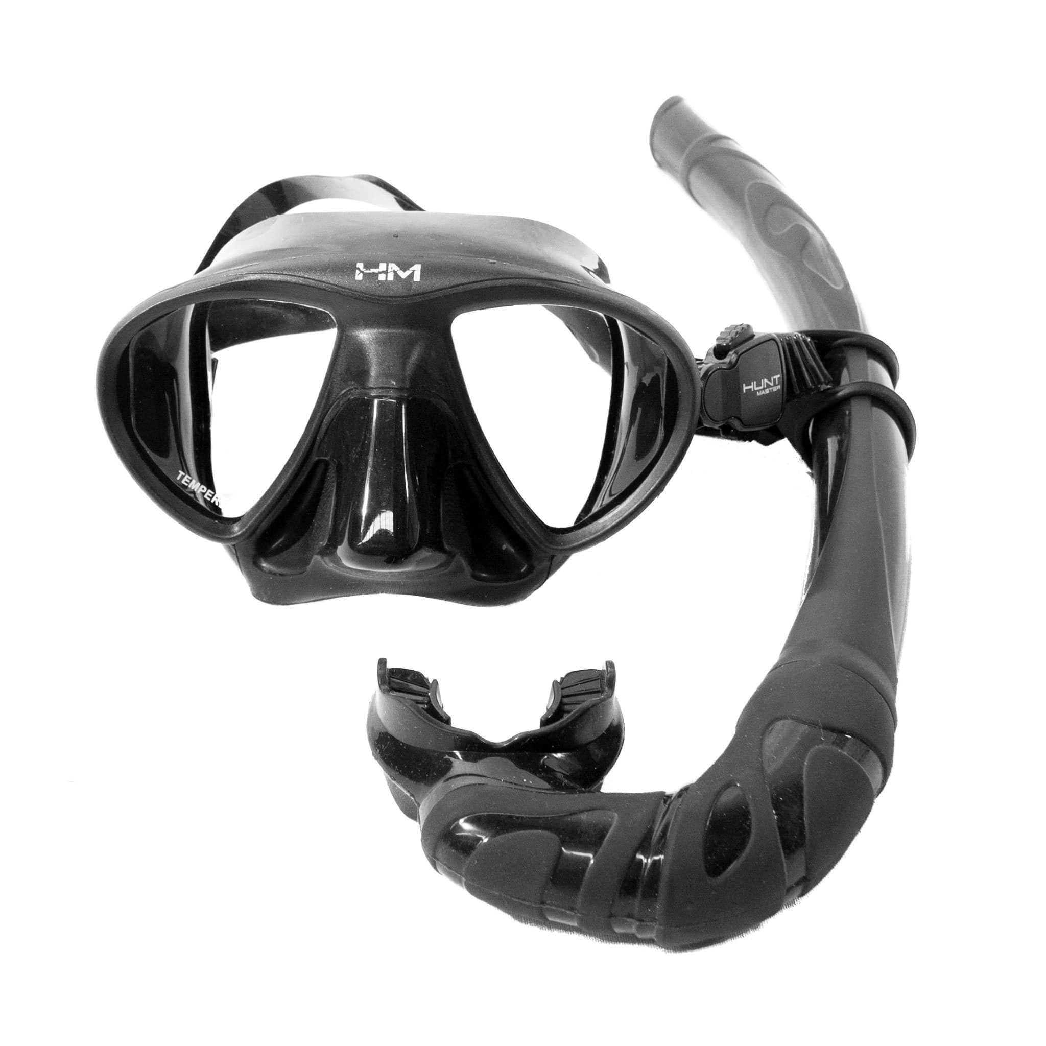 HuntMaster Low Volume Diving Mask Black Bream (GARUMA) - With Complimentary Black Container