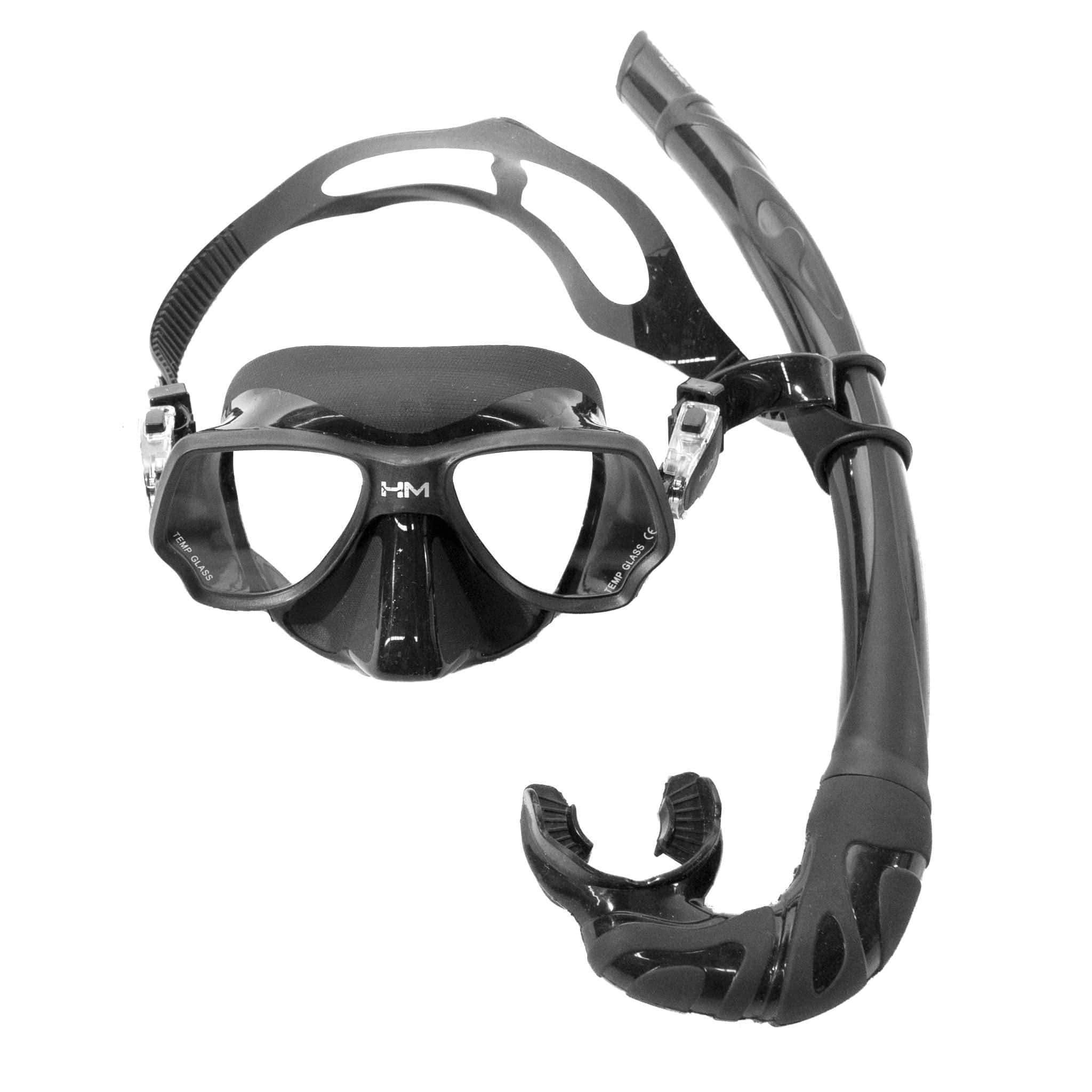 HuntMaster Low Volume Diving Mask Black Fish (Magura) - With Complimentary Black Container
