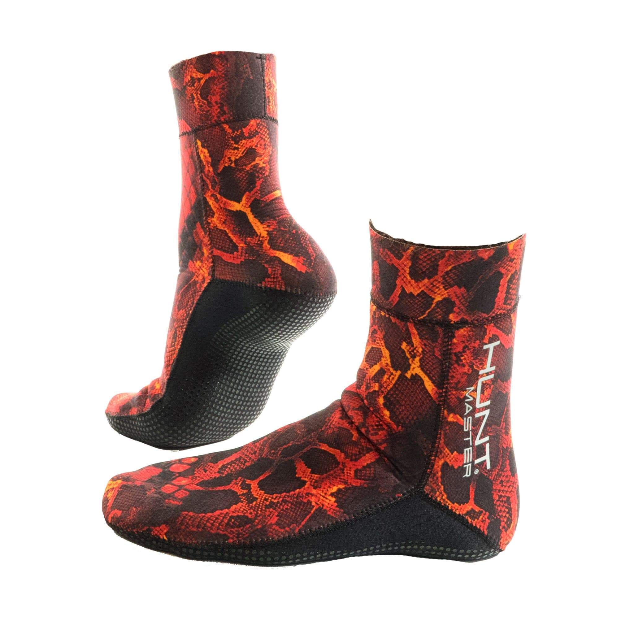 HuntMaster Neoprene Socks Camo Series - Huntsman 3.5mm (Red)