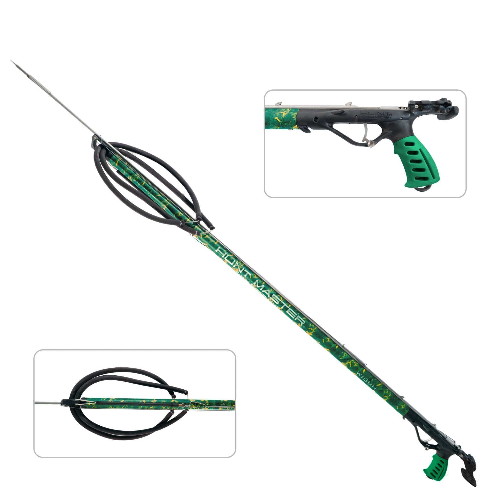HuntMaster Wigun Aluminium Open Head Speargun - Camo Series (Green) 75cm-110cm