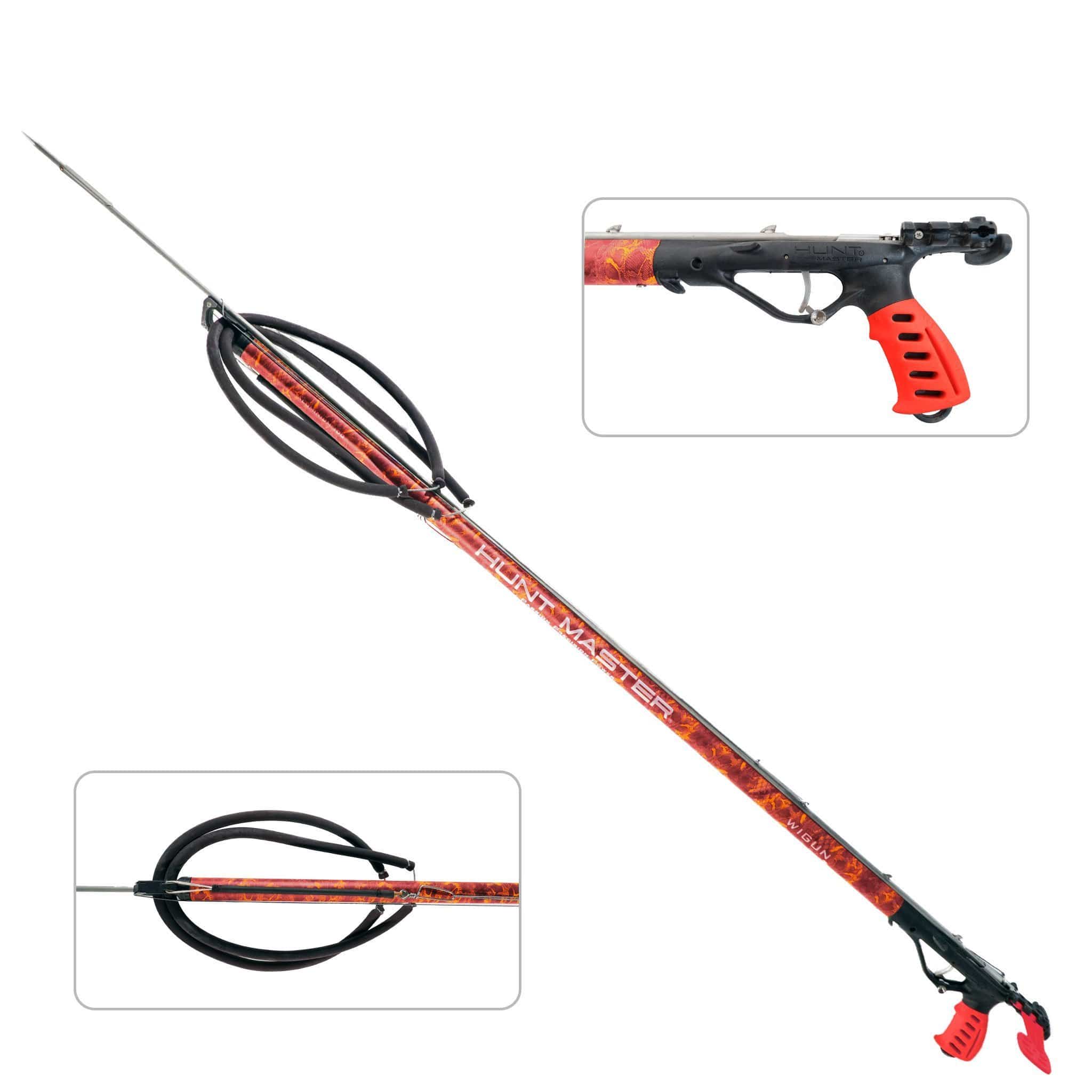 HuntMaster Wigun Aluminium Open Head Speargun - Camo Series (Red) 75cm-110cm